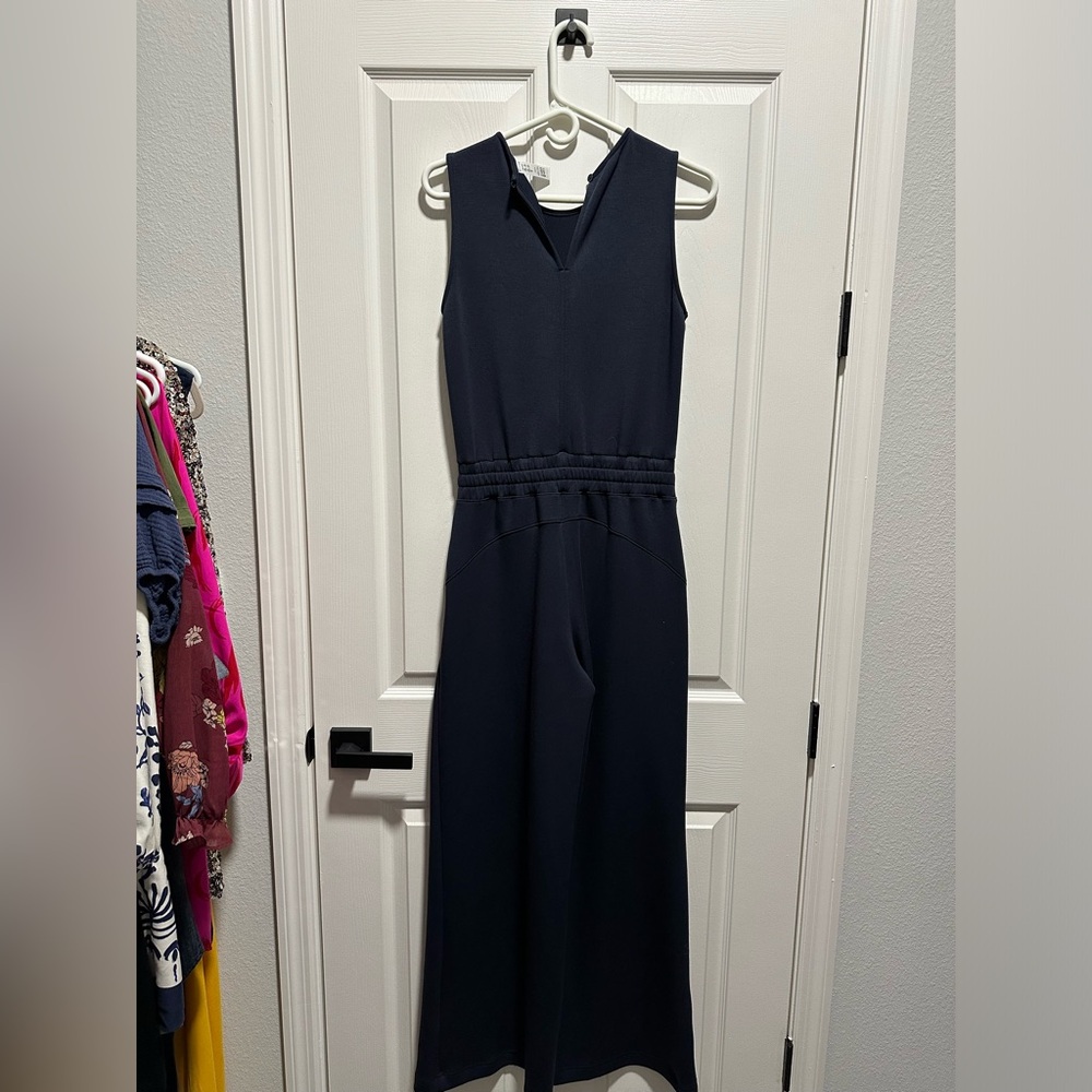 SPANX Navy Sleeveless Jumpsuit